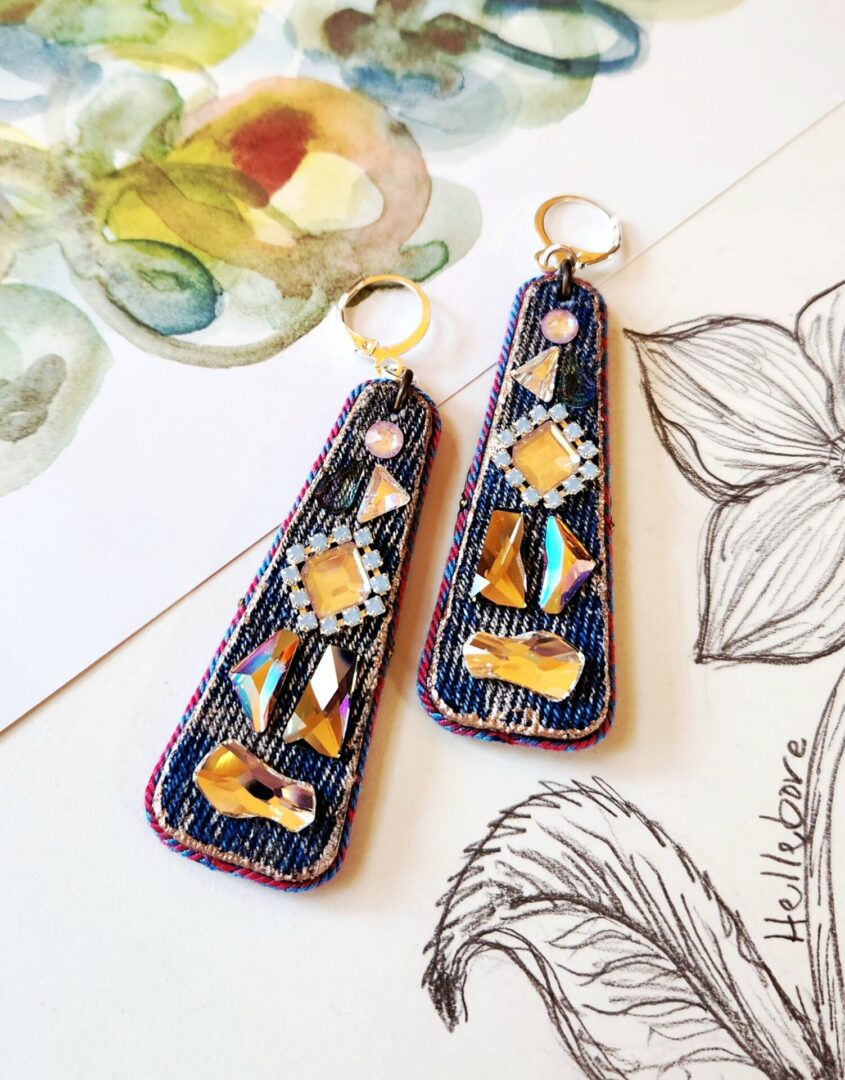 Swarovski Crystal Bluejean Earrings | Sparkle & Sway - Image 3