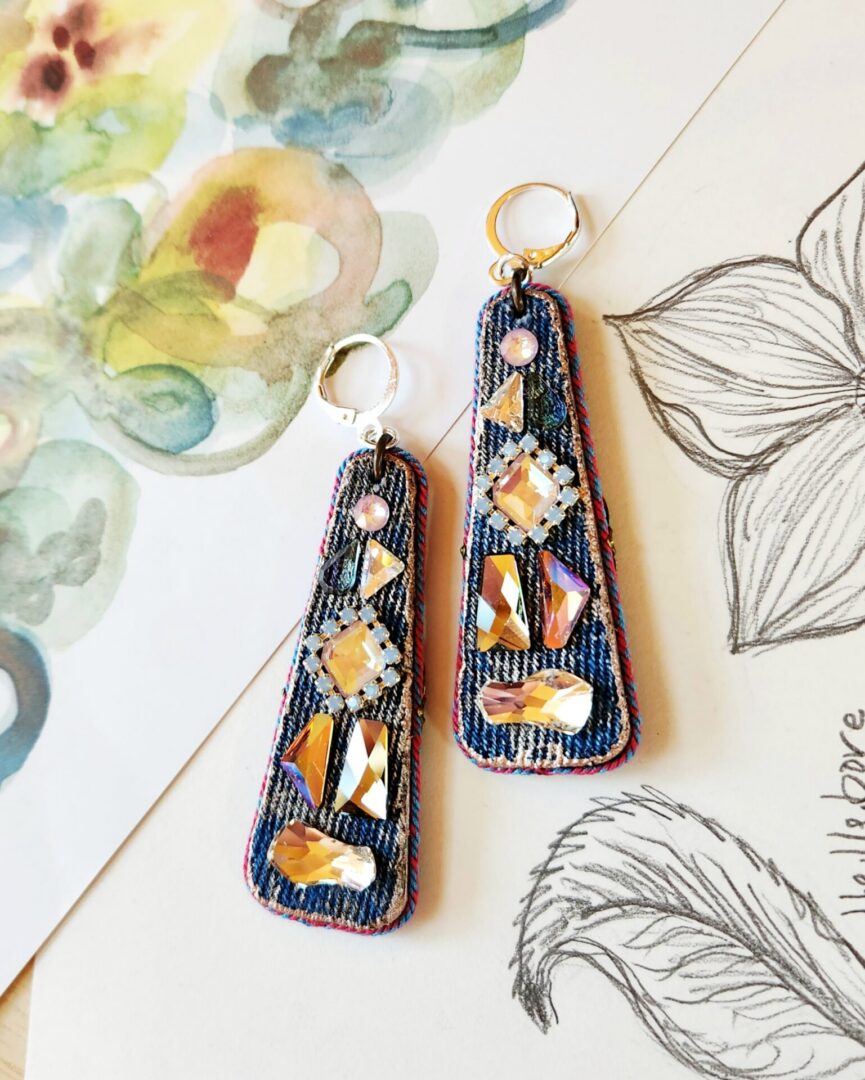 Swarovski Crystal Bluejean Earrings | Sparkle & Sway - Image 2
