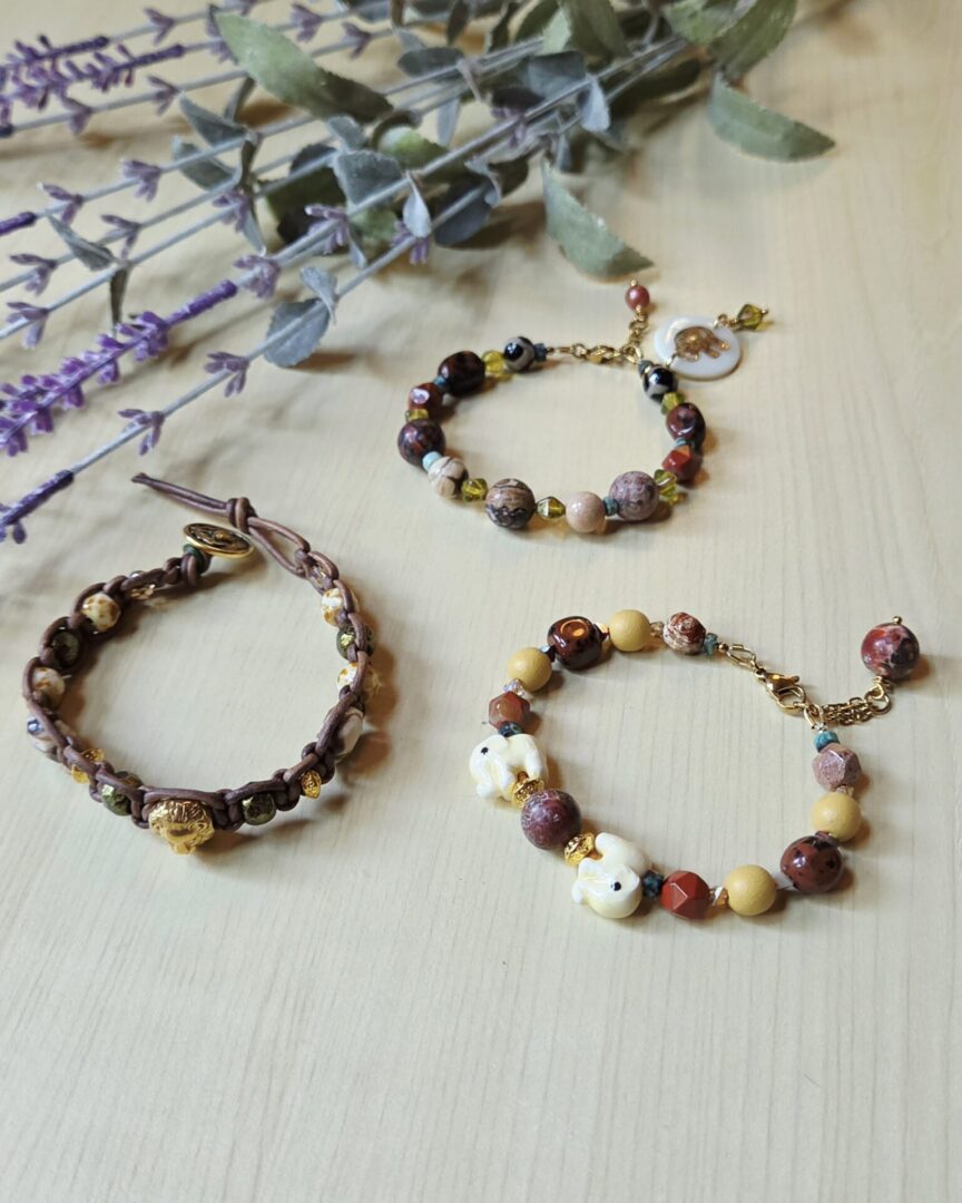 Ceramic Elephant Gemstone Bracelet | Wildly Gathered Handmade - Image 6