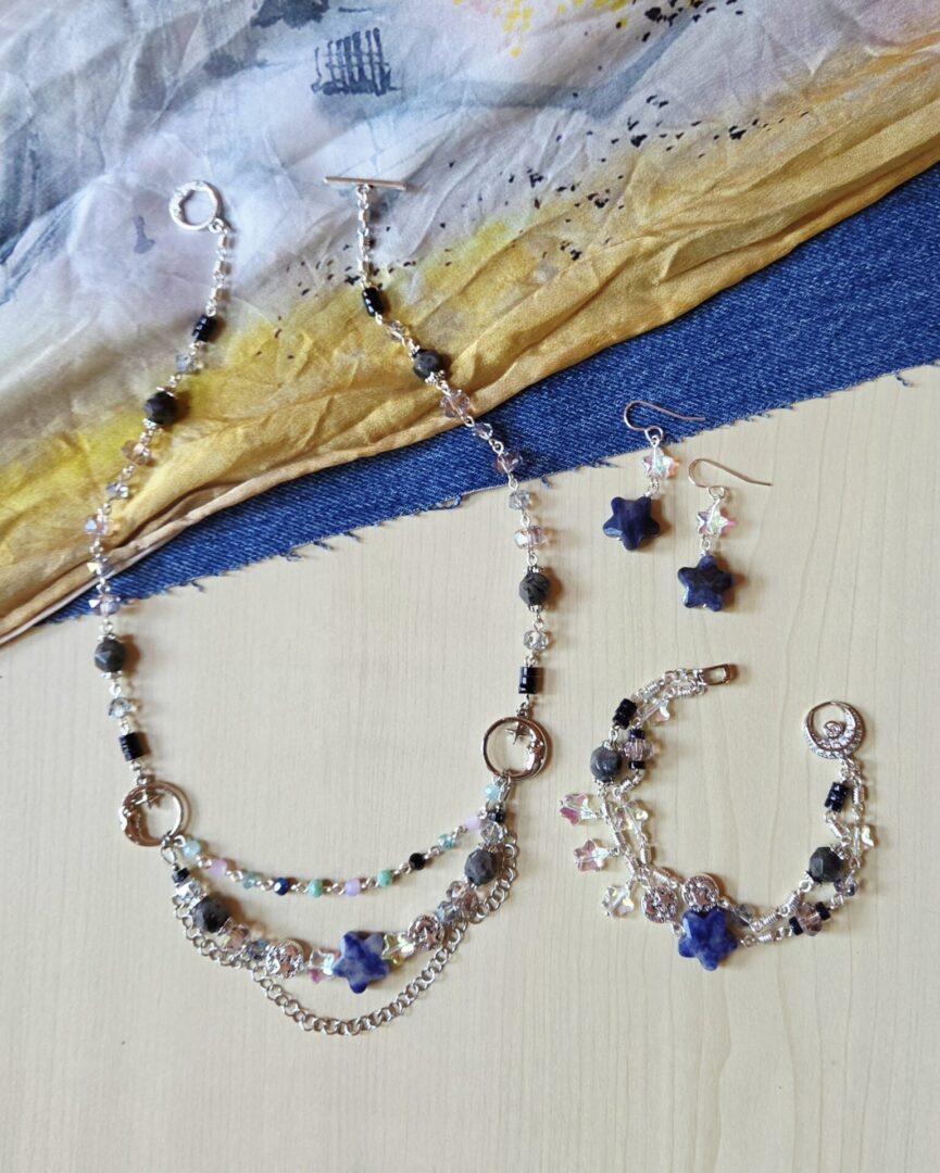 Sodalite Gemstone Star Earrings | Indigo Dusk - Image 7