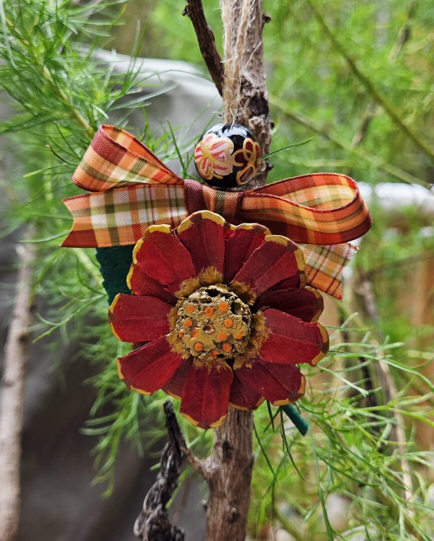 Red Pinecone Ornament | Woodland Holly - Image 2